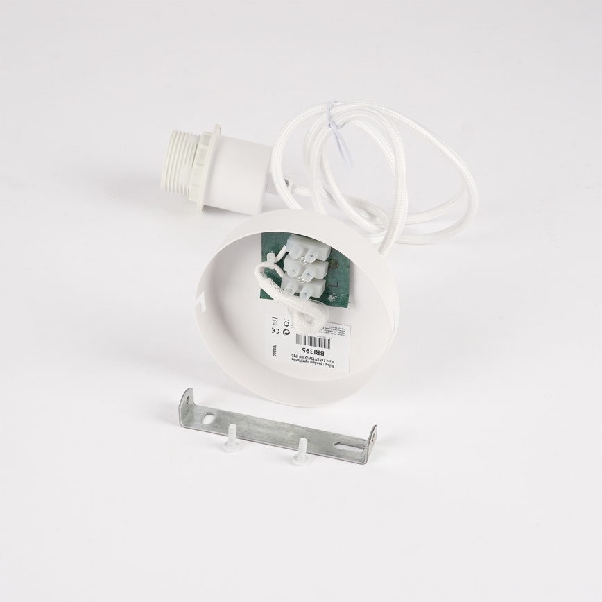 Brilagi - Lámpara colgante con cable NORDIC WAVE 1xE27/15W/230V Ø 32 cm lino/blanco