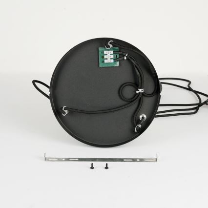 Brilagi - Lámpara colgante con cable NORDIC WAVE 3xE27/15W/230V, diámetro 38 cm, lino/negro