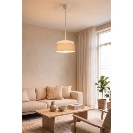 Brilagi - Lámpara colgante con cable PADOVA 1xE27/60W/230V, Ø 40 cm, crema