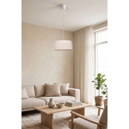 Brilagi - Lámpara colgante con cable PADOVA 1xE27/60W/230V, Ø 40 cm, crema