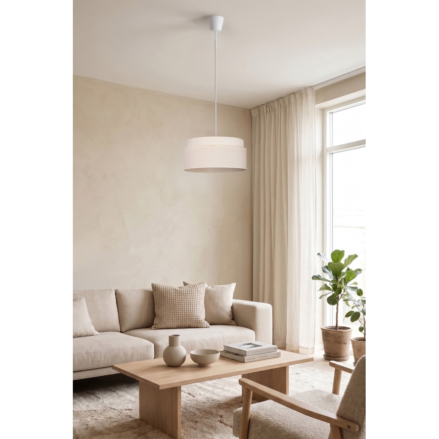 Brilagi - Lámpara colgante con cable PADOVA 1xE27/60W/230V, Ø 40 cm, crema