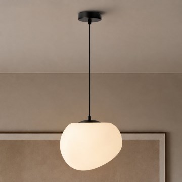 BRILAGI - Lámpara colgante con cable PEBBLES 1xE27/40W/230V Ø 25 cm negra