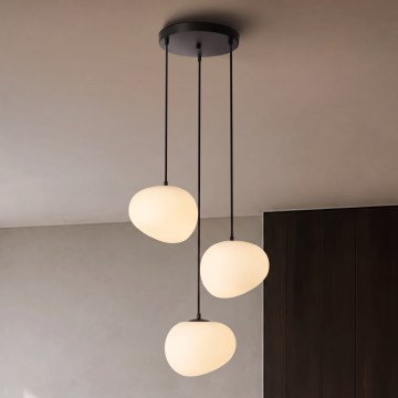 BRILAGI - Lámpara colgante con cable PEBBLES 3xE27/40W/230V Ø 42 cm negra