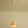 Brilagi - Lámpara colgante con cable RESNA 1xE27/60W/230V, diámetro 20 cm, beige