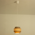 Brilagi - Lámpara colgante con cable RESNA 1xE27/60W/230V Ø 20 cm marrón/beige