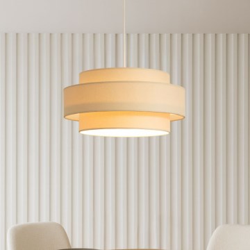 Brilagi - Lámpara colgante con cable RESNA 1xE27/60W/230V Ø 40 cm beige