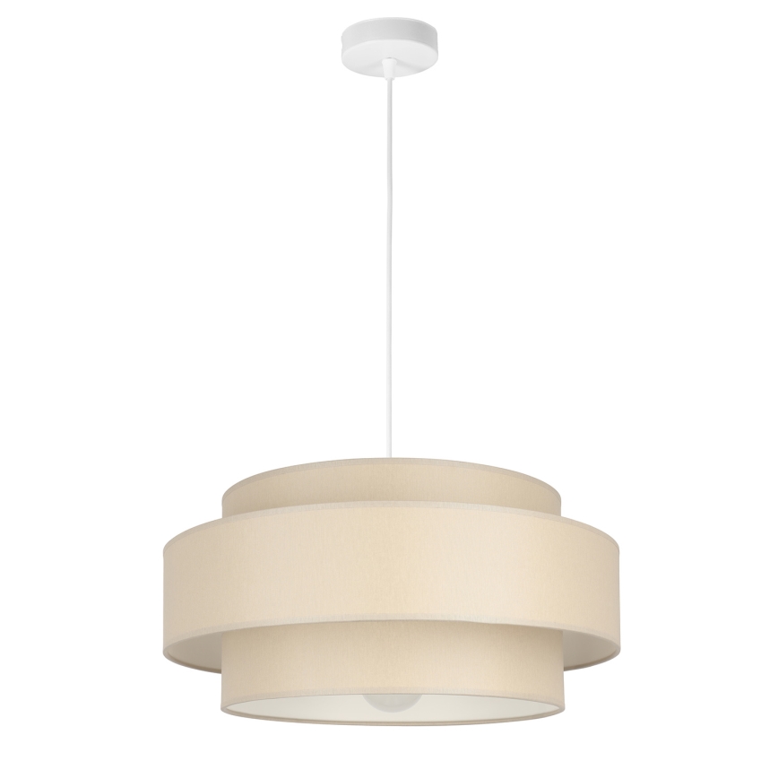 Brilagi - Lámpara colgante con cable RESNA 1xE27/60W/230V Ø 40 cm beige
