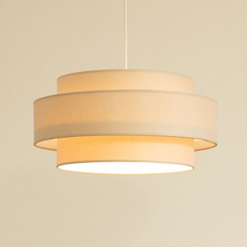 Brilagi - Lámpara colgante con cable RESNA 1xE27/60W/230V Ø 40 cm beige