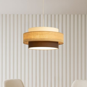 Brilagi - Lámpara colgante con cable RESNA 1xE27/60W/230V Ø 40 cm beige/negro