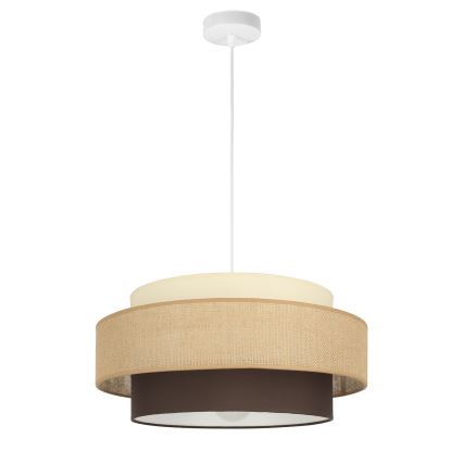 Brilagi - Lámpara colgante con cable RESNA 1xE27/60W/230V Ø 40 cm beige/negro