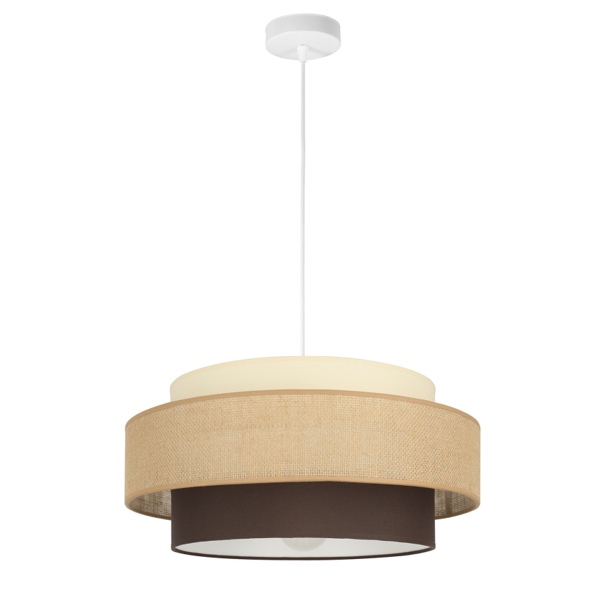 Brilagi - Lámpara colgante con cable RESNA 1xE27/60W/230V Ø 40 cm beige/negro
