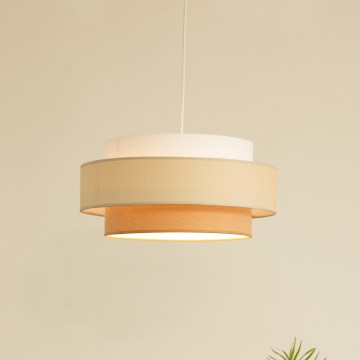 Brilagi - Lámpara colgante con cable RESNA 1xE27/60W/230V Ø 40 cm crema/beige