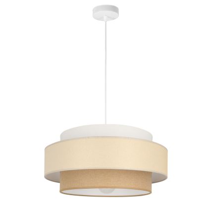 Brilagi - Lámpara colgante con cable RESNA 1xE27/60W/230V Ø 40 cm crema/beige