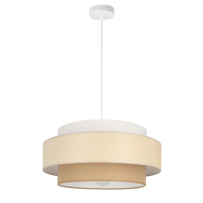 Brilagi - Lámpara colgante con cable RESNA 1xE27/60W/230V Ø 40 cm crema/beige