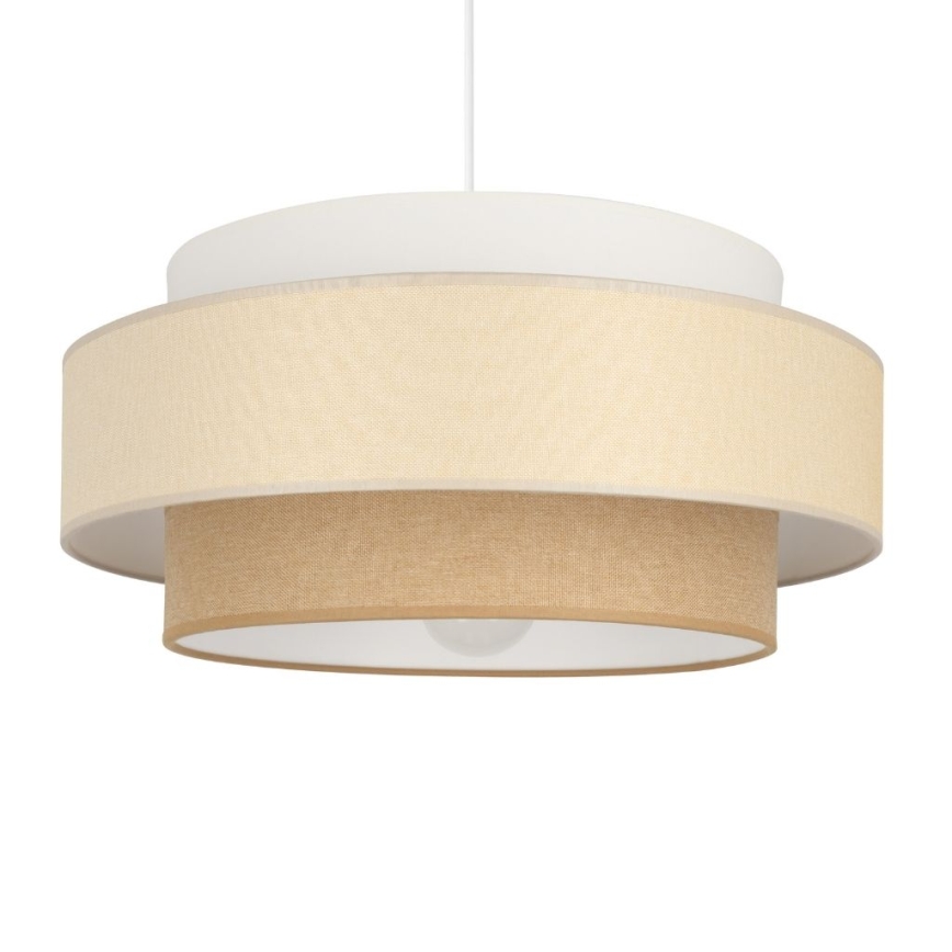 Brilagi - Lámpara colgante con cable RESNA 1xE27/60W/230V Ø 40 cm crema/beige