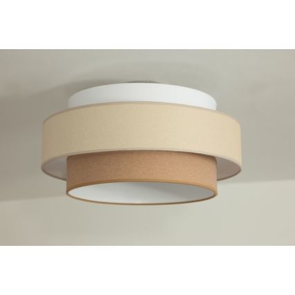 Brilagi - Lámpara colgante con cable RESNA 1xE27/60W/230V Ø 40 cm crema/beige