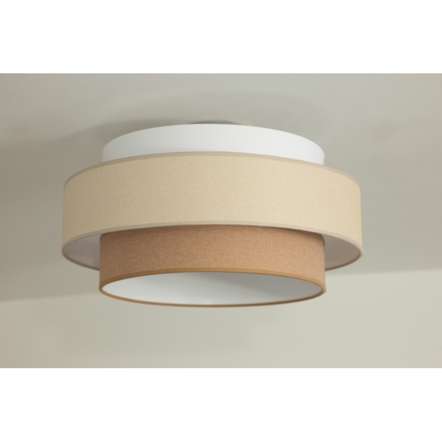 Brilagi - Lámpara colgante con cable RESNA 1xE27/60W/230V Ø 40 cm crema/beige