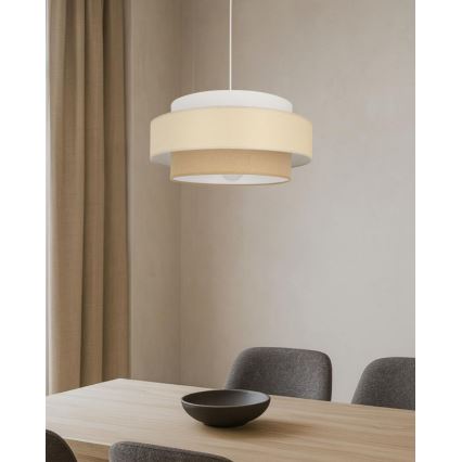 Brilagi - Lámpara colgante con cable RESNA 1xE27/60W/230V Ø 40 cm crema/beige