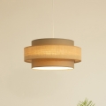 Brilagi - Lámpara colgante con cable RESNA, 1xE27/60W/230V, Ø 40 cm, marrón/beige