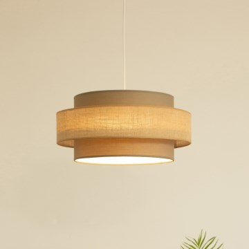 Brilagi - Lámpara colgante con cable RESNA, 1xE27/60W/230V, Ø 40 cm, marrón/beige