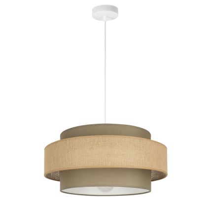 Brilagi - Lámpara colgante con cable RESNA, 1xE27/60W/230V, Ø 40 cm, marrón/beige