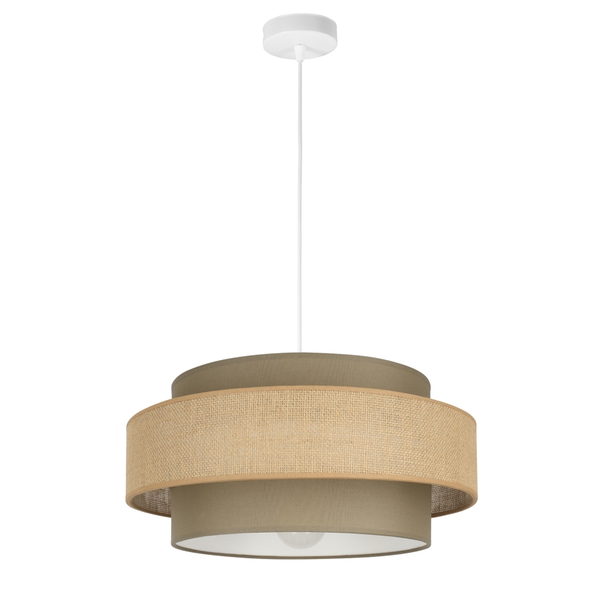 Brilagi - Lámpara colgante con cable RESNA, 1xE27/60W/230V, Ø 40 cm, marrón/beige