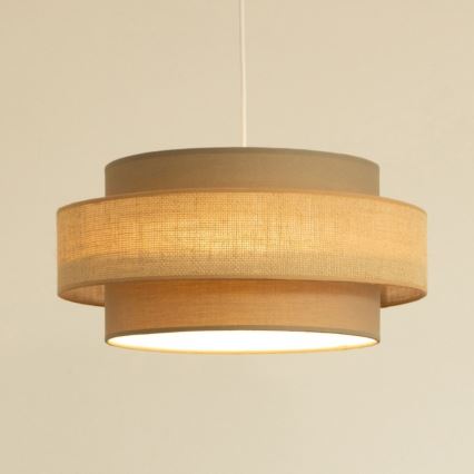 Brilagi - Lámpara colgante con cable RESNA, 1xE27/60W/230V, Ø 40 cm, marrón/beige