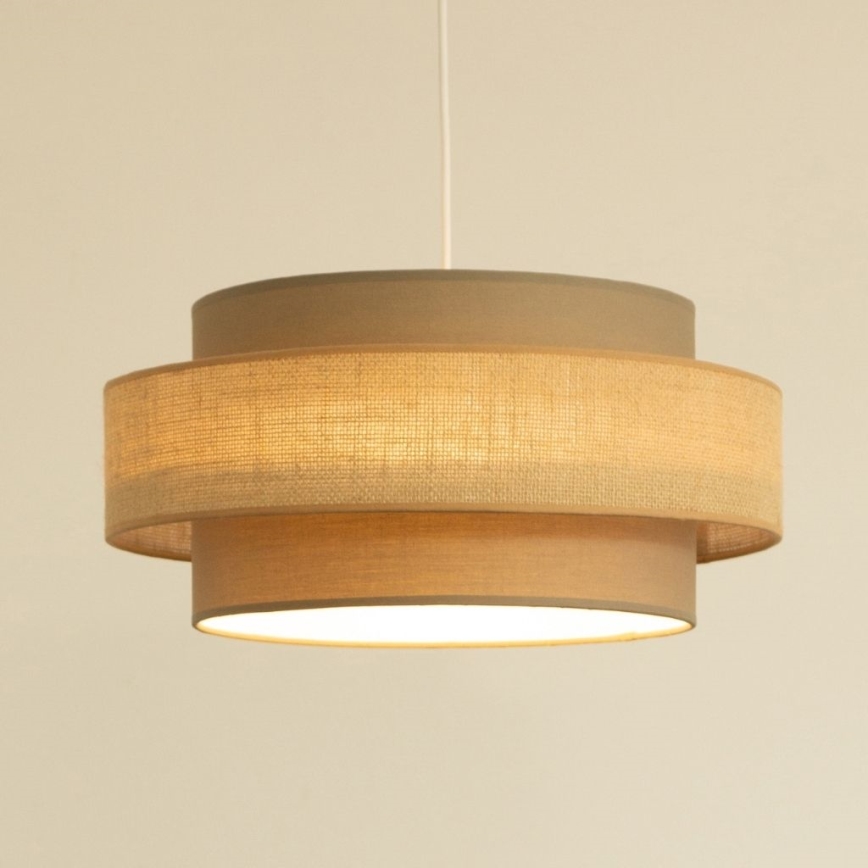 Brilagi - Lámpara colgante con cable RESNA, 1xE27/60W/230V, Ø 40 cm, marrón/beige