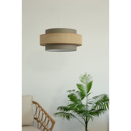 Brilagi - Lámpara colgante con cable RESNA, 1xE27/60W/230V, Ø 40 cm, marrón/beige
