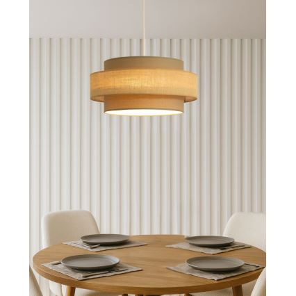 Brilagi - Lámpara colgante con cable RESNA, 1xE27/60W/230V, Ø 40 cm, marrón/beige