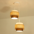 Brilagi - Lámpara colgante con cable RESNA 2xE27/60W/230V, diámetro 30 cm, beige/negro