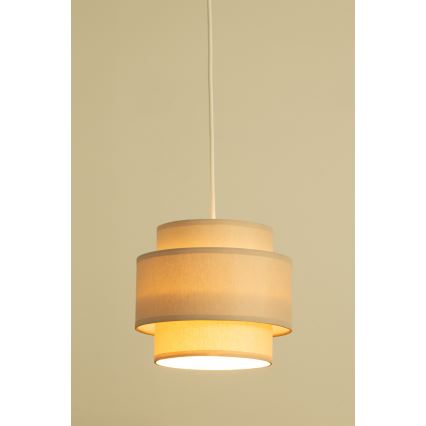 Brilagi - Lámpara colgante con cable RESNA 2xE27/60W/230V Ø 30 cm beige