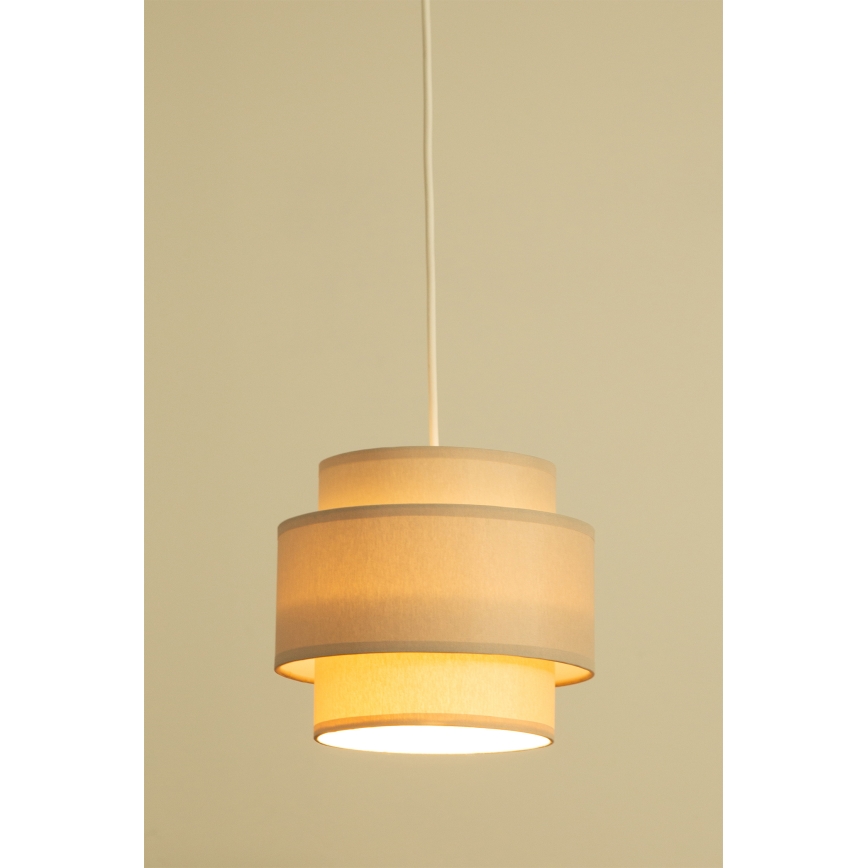 Brilagi - Lámpara colgante con cable RESNA 2xE27/60W/230V Ø 30 cm beige