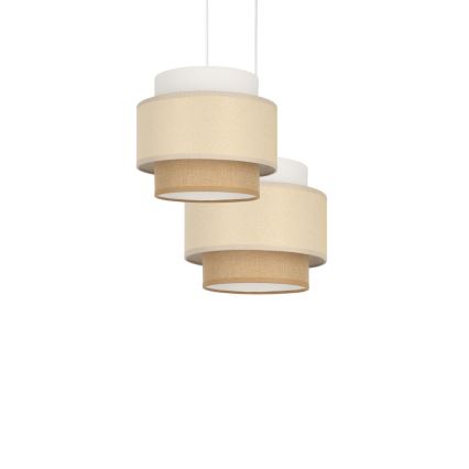 Brilagi - Lámpara colgante con cable RESNA 2xE27/60W/230V Ø 30 cm crema/beige