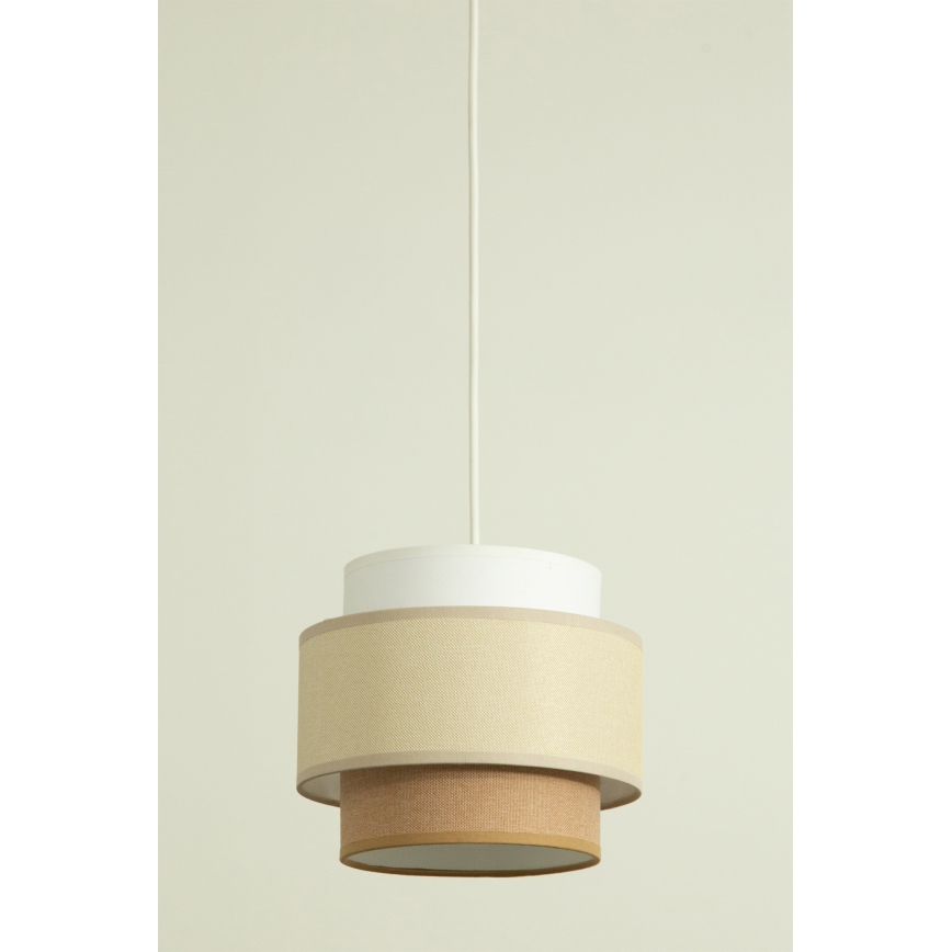 Brilagi - Lámpara colgante con cable RESNA 2xE27/60W/230V Ø 30 cm crema/beige