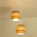 Brilagi - Lámpara colgante con cable RESNA 2xE27/60W/230V, Ø 30 cm, marrón/beige