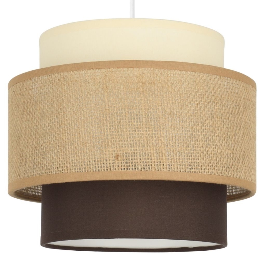 Brilagi - Lámpara colgante con cable RESNA 3xE27/60W/230V Ø 45 cm beige/negro
