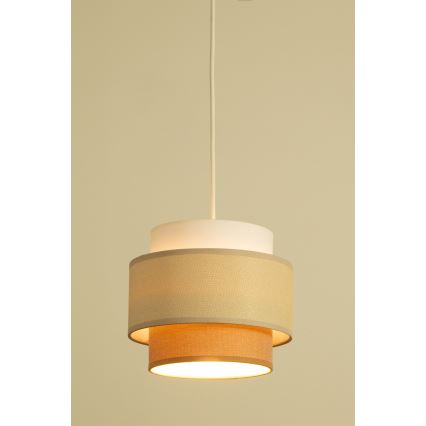 Brilagi - Lámpara colgante con cable RESNA 3xE27/60W/230V Ø 45 cm crema/beige