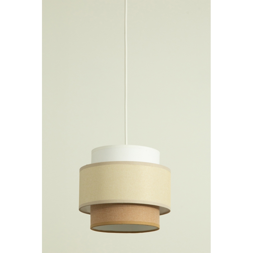 Brilagi - Lámpara colgante con cable RESNA 3xE27/60W/230V Ø 45 cm crema/beige