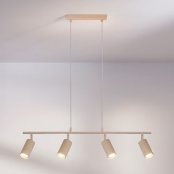Brilagi - Lámpara colgante con cable SELE 4xGU10/30W/230V beige