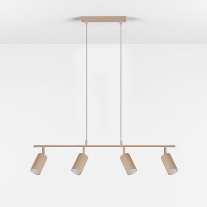 Brilagi - Lámpara colgante con cable SELE 4xGU10/30W/230V beige