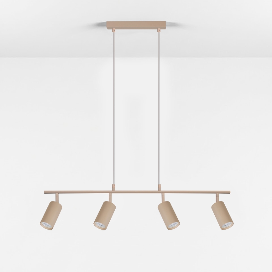 Brilagi - Lámpara colgante con cable SELE 4xGU10/30W/230V beige
