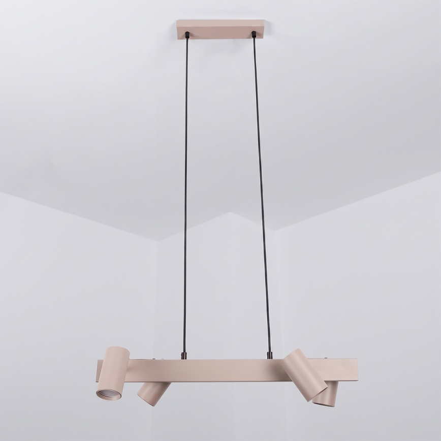 Brilagi - Lámpara colgante con cable SELE 4xGU10/30W/230V beige