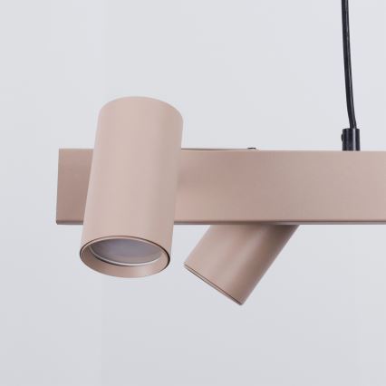 Brilagi - Lámpara colgante con cable SELE 4xGU10/30W/230V beige