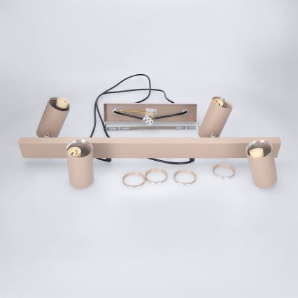 Brilagi - Lámpara colgante con cable SELE 4xGU10/30W/230V beige