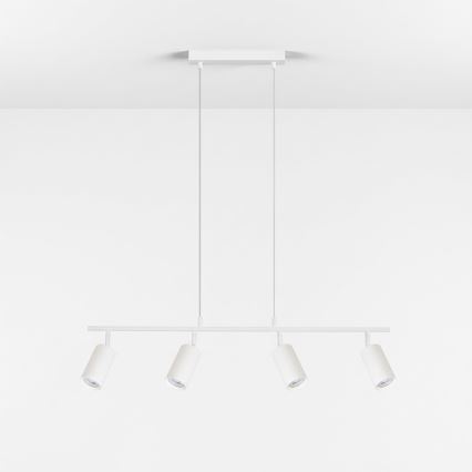 Brilagi - Lámpara colgante con cable SELE 4xGU10/30W/230V blanca