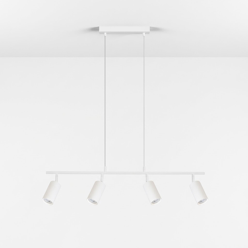 Brilagi - Lámpara colgante con cable SELE 4xGU10/30W/230V blanca