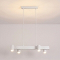 Brilagi - Lámpara colgante con cable SELE 4xGU10/30W/230V blanca