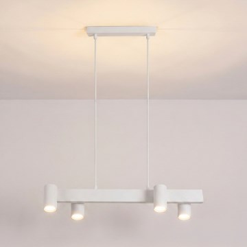 Brilagi - Lámpara colgante con cable SELE 4xGU10/30W/230V blanca