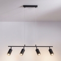 Brilagi - Lámpara colgante con cable SELE 4xGU10/30W/230V negra